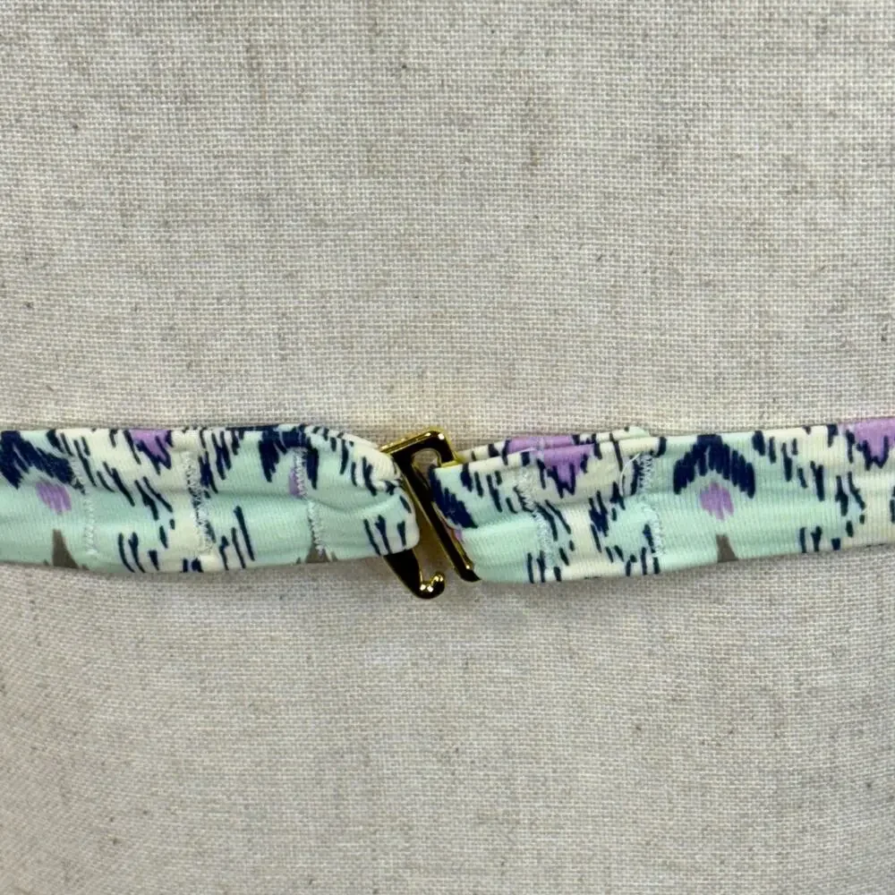 Victoria’s Secret SZ 32A Bikini Swim Top Ikat Molded Padded Cup Tie Halter Multi